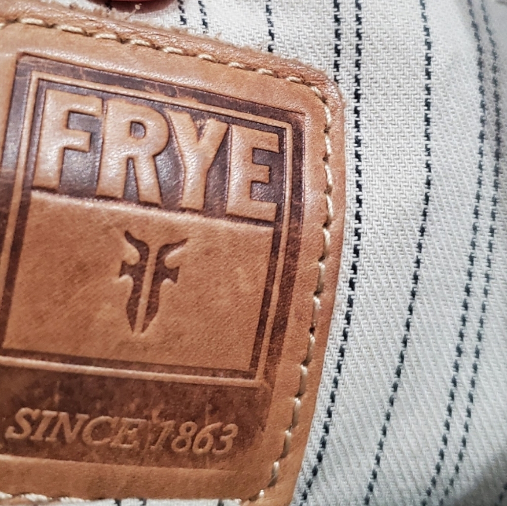 Frye Melissa Leather Bag Rustic Boho Distressed Western Everyday Purse Congac - Picture 7 of 14